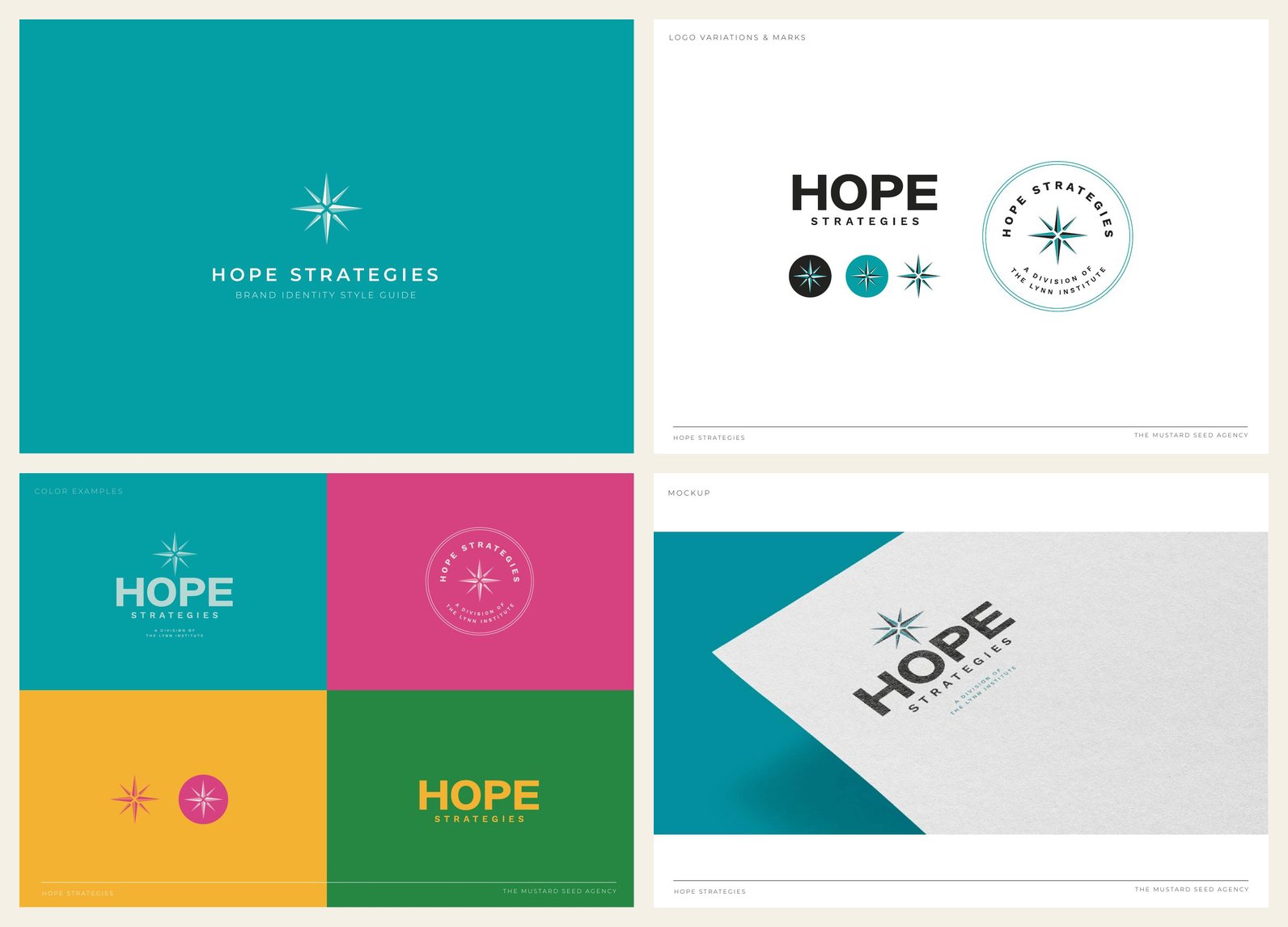 Hope Strategies brand identity system by The Mustard Seed Agency