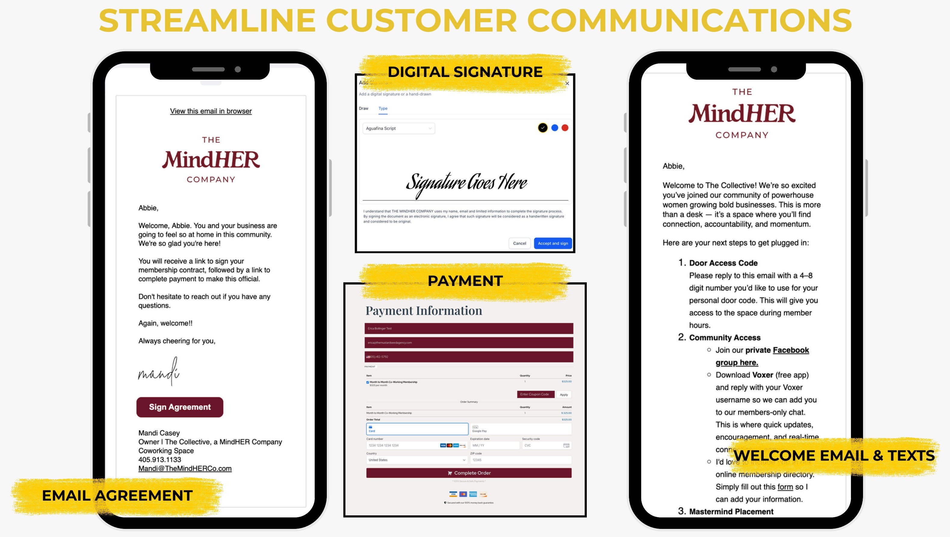 Streamlined Customer Onboarding example by The Mustard Seed Agency