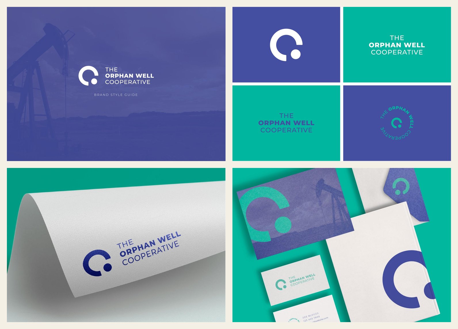 The Orphan Well Cooperative brand identity system by The Mustard Seed Agency