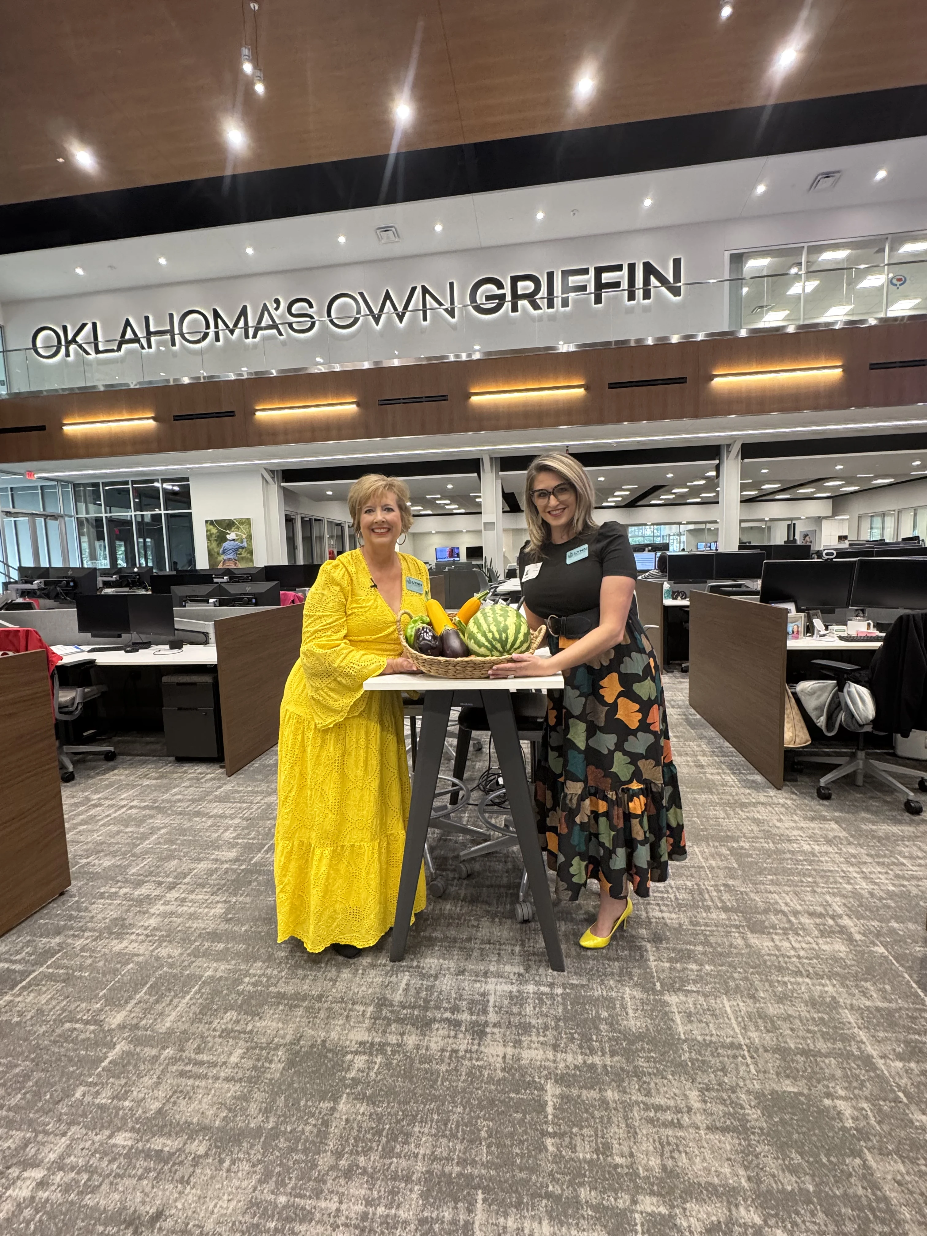 Lynn Community Impact representatives at the News 9 newsroom during the rebrand launch