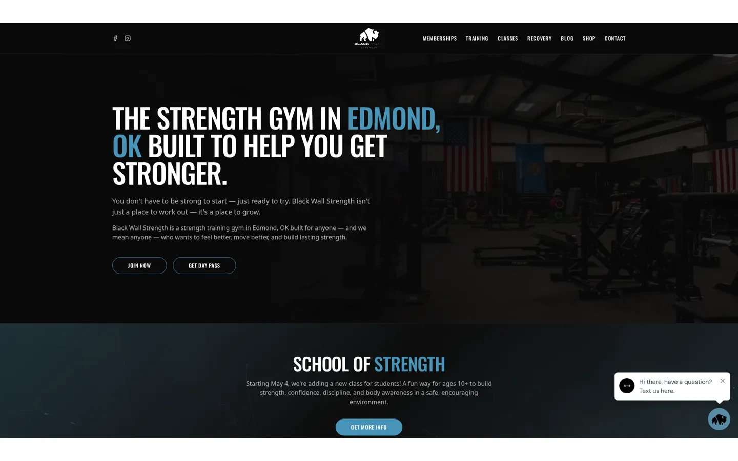 Blackwall Strength website design by The Mustard Seed Agency