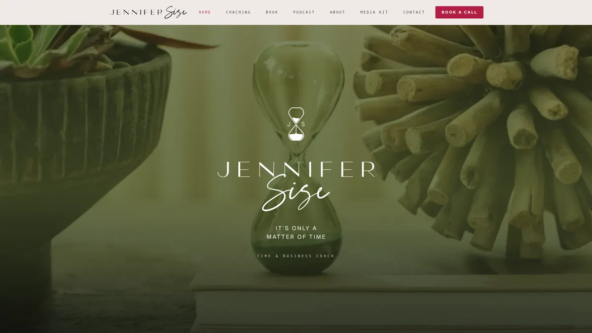 Jennifer Sise website design by The Mustard Seed Agency