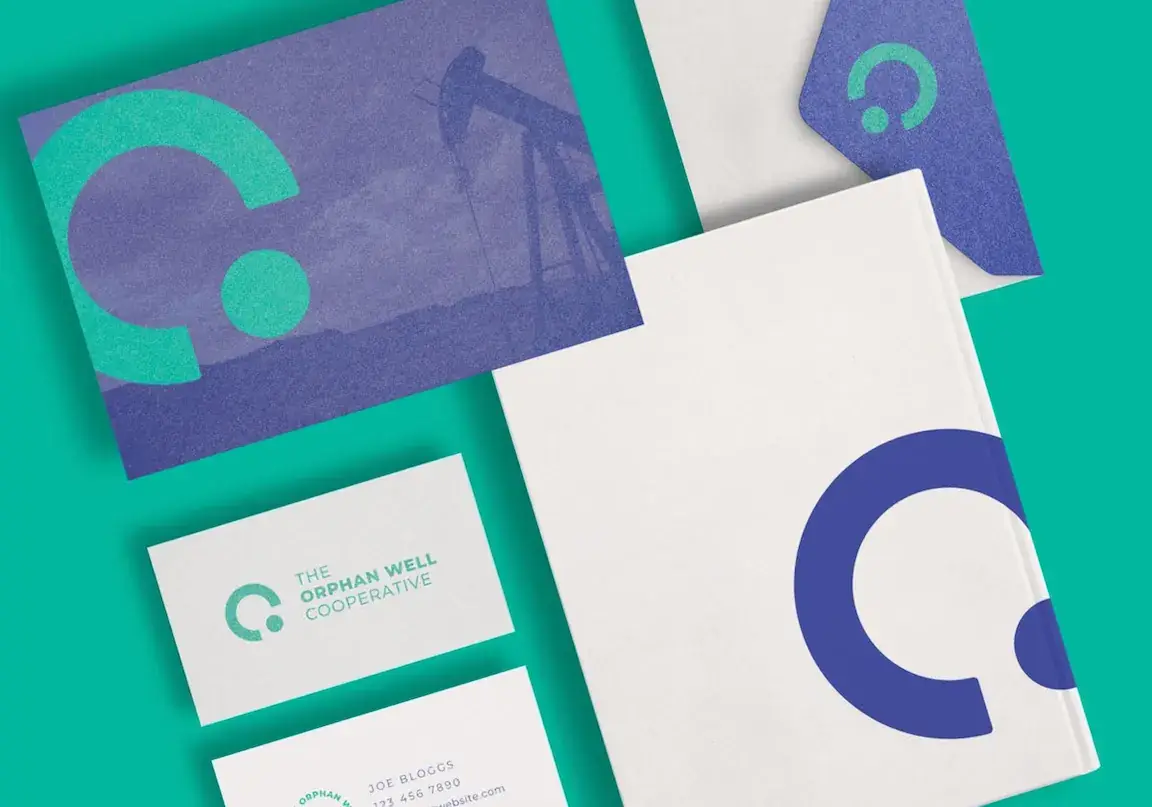 Branding identity design example with logo and brand collateral